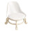 Child's Low Roller Stool with Backrest White 8