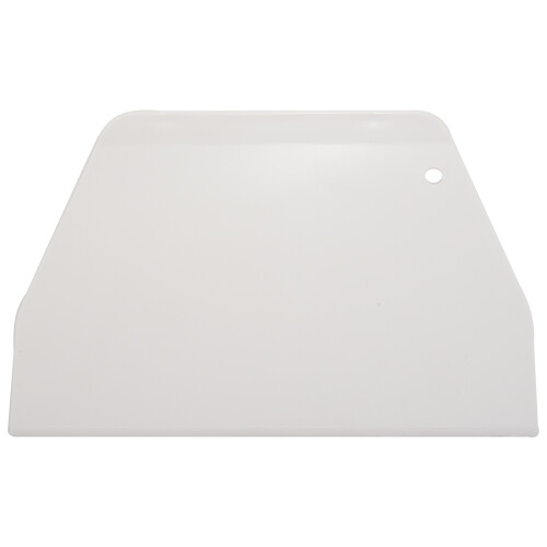 19 cm x 12.5cm Flat White Plastic Cake Decorator Dough Pastry Scraper Tool