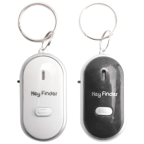 2pcs Whistle Lost Key Finder Flashing Beeping Locator Remote Keychain LED