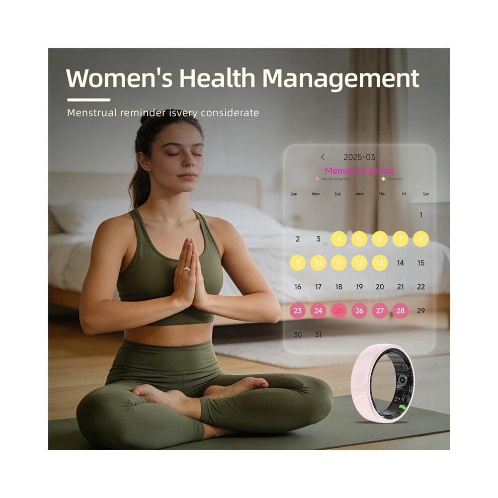R12 Ceramic  Ring with Heart Rate,Blood Oxygen,Sleep Monitoring Waterproof for Android & IOS  (13)