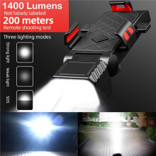Multifunktionale Fahrradlampe, Hohe Helligkeit, Wasserdicht (IPx 5), Handyhalterung, Lautsprecher