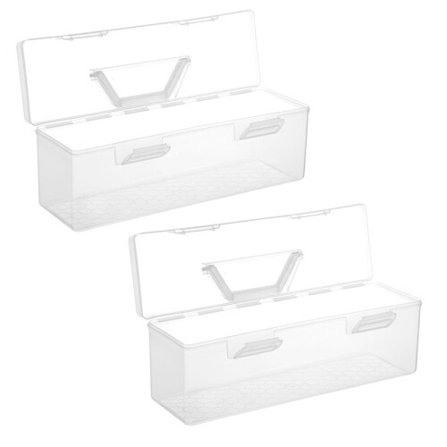2Pcs Paint Storage Box  Storage Box Handle,30 Bottle Capacity Paint Storage Box for 2 Fluid Ounces Acrylic Paint