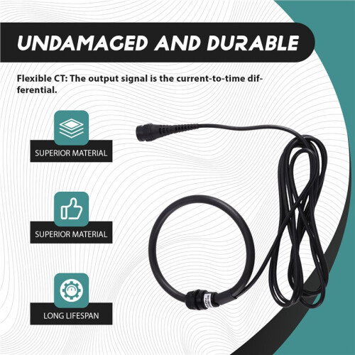 FR100R Rogowski Coil Current Sensor 0-10KA Current- Differential Output Signal AC Leakage Current Detector 1