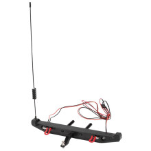 PáRa-Choques Traseiro de Metal com Gancho de Cauda de Antena de Luz LED para Carro de Esteira 1:10 RC TRX4 Axial SCX10 90046