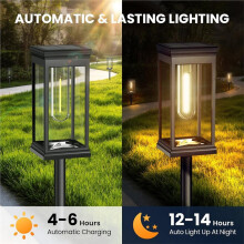 8er-Pack Quadratische Solar-Wegeleuchten für Den Außenbereich, Warmweiße LEDs, Automatische ein-/Ausschaltfunktion, IP65 Wasserdicht, für Gehwege,