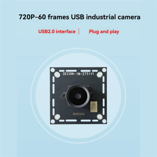 Módulo de Câmera USB de 1MP, 720p/60fps, com Estojo, Sem Distorção de 90 Graus, para Visão Computacional e Visão de Produto. 1