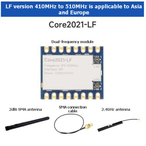 Core2021 LoRa Module LR2021 Transceiver Low Power IoT Board for IoT Telemetry Module Core2021-LF 1