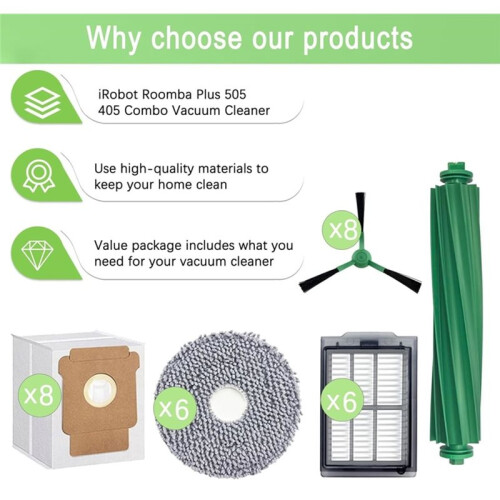 Replacement Parts Accessories Kit for    505 Combo 405 Combo Robot Vacuum Cleaner 2