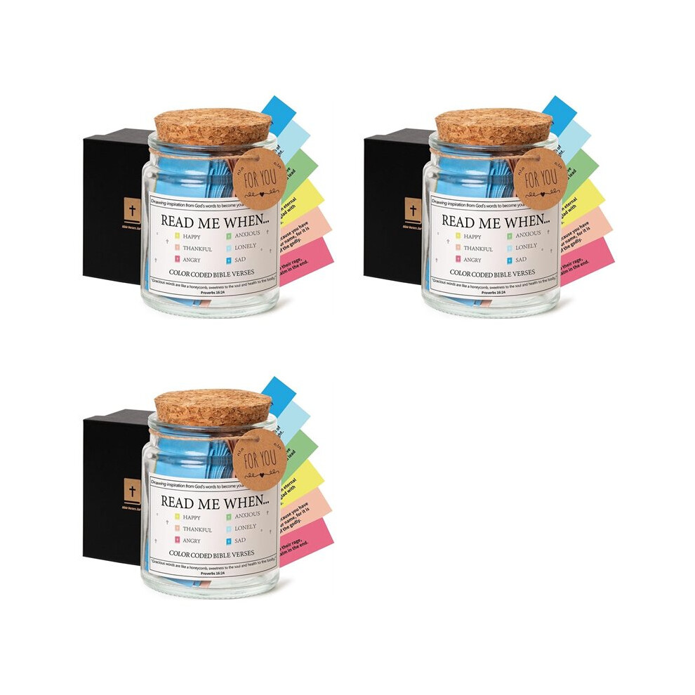 3X Bible Verses In A Jar,Read Me When Bible Verses Jar Glass Scripture Prayer Jar With Coloring A 4712490987070