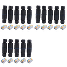 Boîte de Jonction Étanche IP68 15 Pièces, Connecteur de Câble Électrique Extérieur pour Plage de Fils de 3,5 à 10 mm (AC 250 V, 16 A) 4 Broches