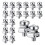 50 Sets M6 Rack Screws Set 20mm Screws and Cage Nuts Rack Mount Screws and Square Insert Nuts Server 1