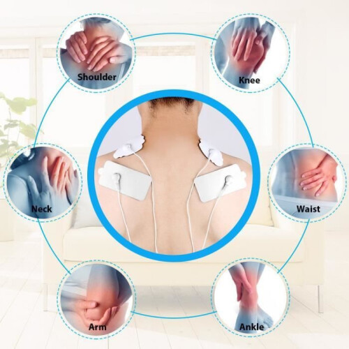 20 Electrodes Compatible with EMS TENS Electrostimulators, Replacement Accessories for Muscle Stimulation 1