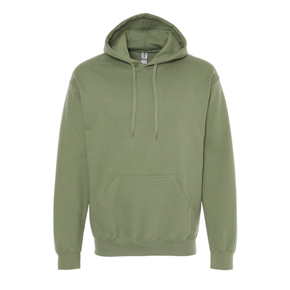 Gildan (4Xl, Military ) Unisex Adult Softstyle Fleece Midweight Hoodie Green