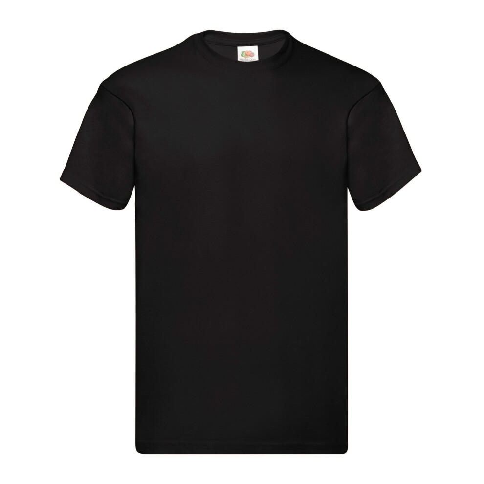 Fruit Of The Loom (5Xl, ) Mens Original Heather T-Shirt Black