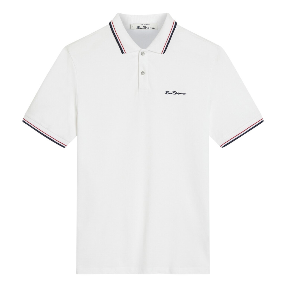 Ben Sherman (Xl, ) Mens Signature Pique Polo Shirt White