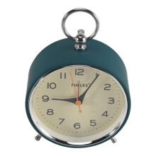 Analog Alarm Clock Non Ticking with Night Light Retro Silent Alarm Clock Battery Operated  Clock for Kids Bedroom A