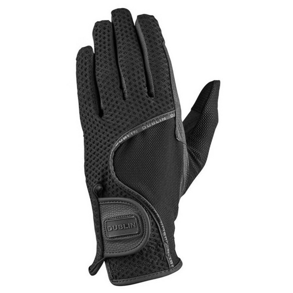 Dublin (5, ) Unisex Adult Airflow Honeycomb Riding Gloves Black