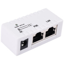 Poe Splitter Poe Injector Rj45  5.5Mm x 2.1Mm Input Passive Poe Injector Splitter Adapter Connector For Ip Network Camera(White)