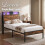 Levede Single Bed Frame Platform Storage Headboard Charging Station LED Lights 1
