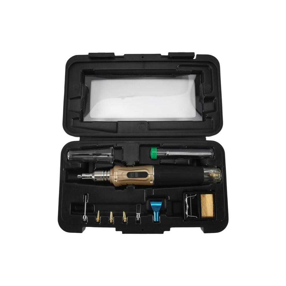 10-In-1 Hs1115k Gas Gas Soldering Iron Portable Constant Temperature Electronic Maintenance Kit Gold 4711816969004
