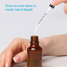 10 Pack Glass Eye Droppers - Curved and Straight Tips, 1 ML Pipette Droppers for Crafts, Measuring and Eyedroppers