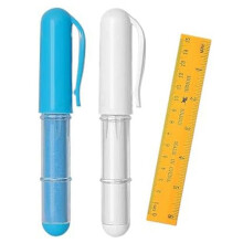 Fabric Chalk Markers for Sewing,Quilting,Crafting Erasable Tailor'S Chalk Work Various Fabrics (2PCS with 1 Ruler)