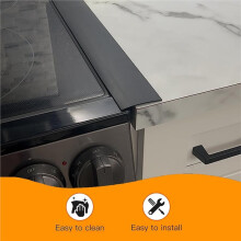 Fundas de Silicona para Estufa (Paquete de 2), Protector de Estufa, Relleno de Horno, Resistente Al Calor y Fácil de Limpiar, Color Negro