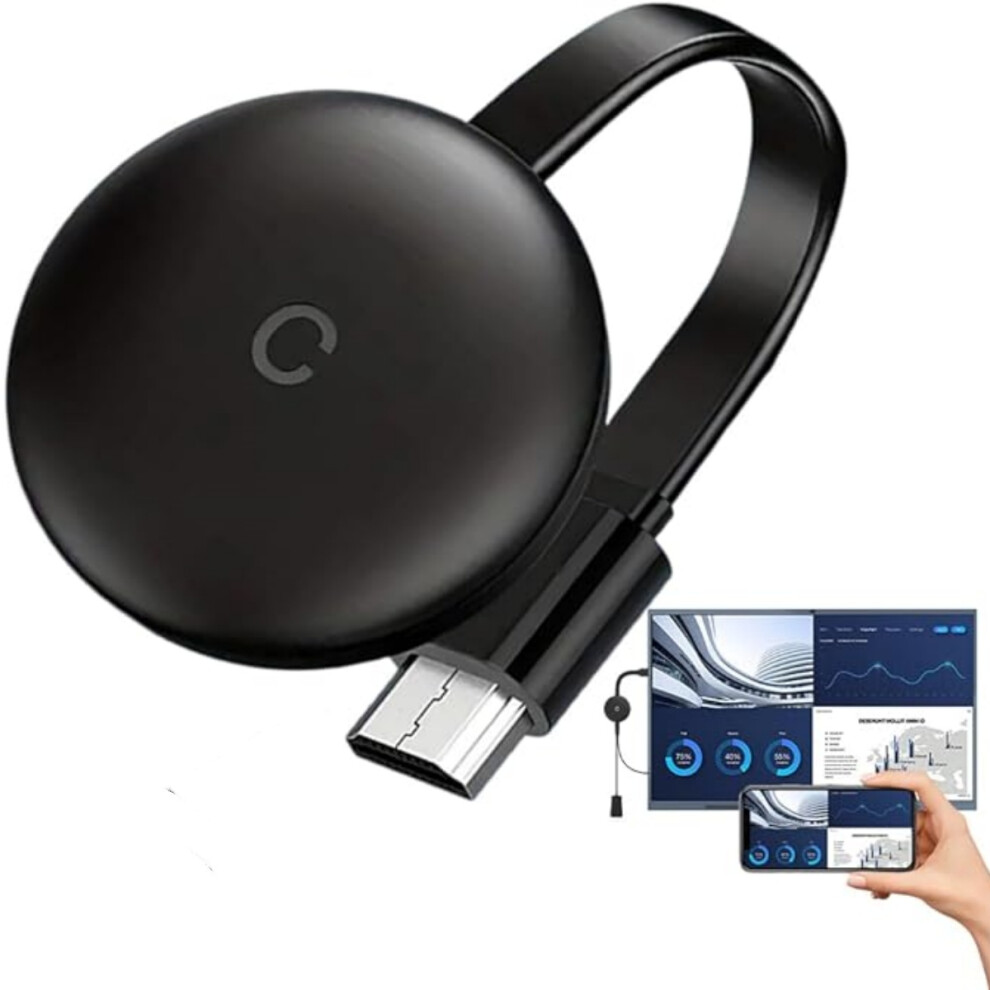 Wireless Hdmi Display Dongle – 4K Miracast Airplay Dlna Streaming Stick, Compatible Phone/Tablet/Pc To Hdtv/Projector 9148293252193
