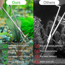 4Pcs Aquascaping Tools, Aquascape Kit, Long and Strong Aquarium Tweezers, Scissors, Algae Scraper, Aquarium Plant Tools
