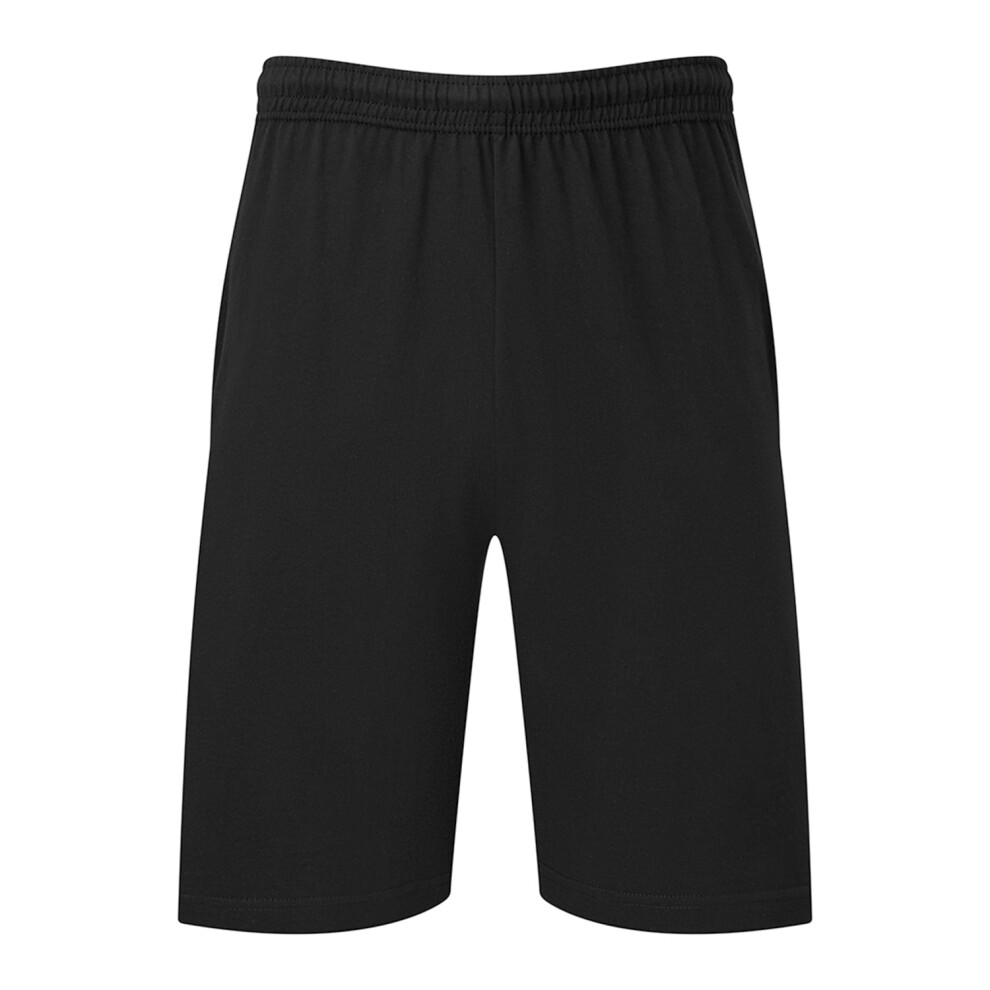 Fruit Of The Loom (Xxl, ) Mens Iconic Jersey Shorts Black