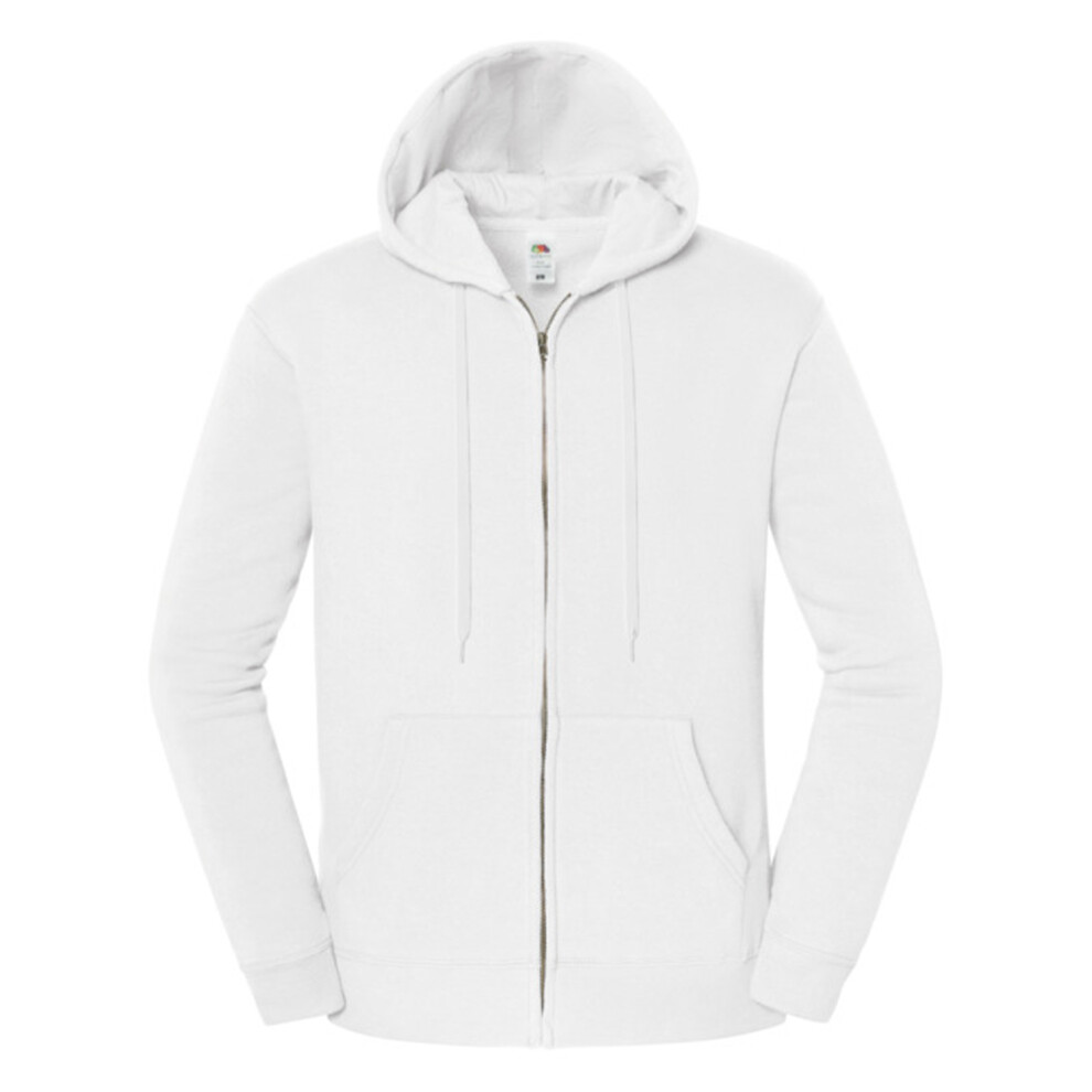 Fruit Of The Loom (3Xl, ) Mens Iconic Premium Hooded Sweat Jacket White