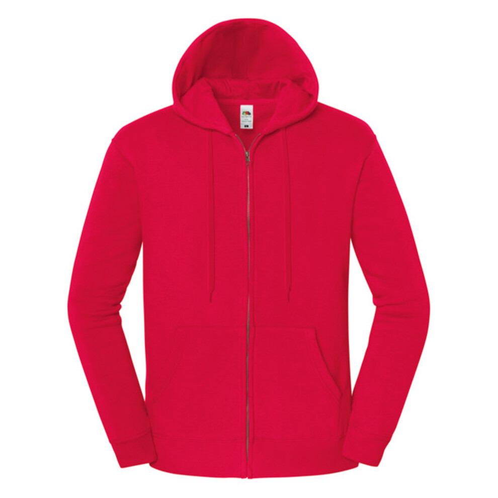 Fruit Of The Loom (3Xl, ) Mens Iconic Premium Hooded Sweat Jacket Red