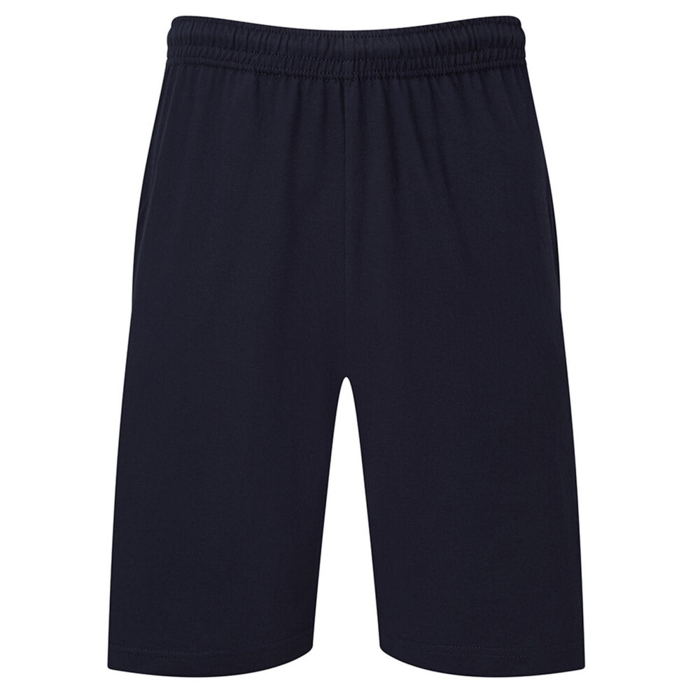 Fruit Of The Loom (L, Deep Navy) Mens Iconic 195 Jersey Shorts Blue,Multicoloured