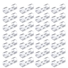 100PCS Cable Clips Cable Tidy Wire Holder with Strong Self Adhesive Pads Plastic Cord Management Organiser Transparent