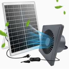 Ventilateur Solaire Silencieux New 6 Pouces Haute Vitesse 12 V avec Panneau de 15 W pour Poulaillers et Abris de Jardin