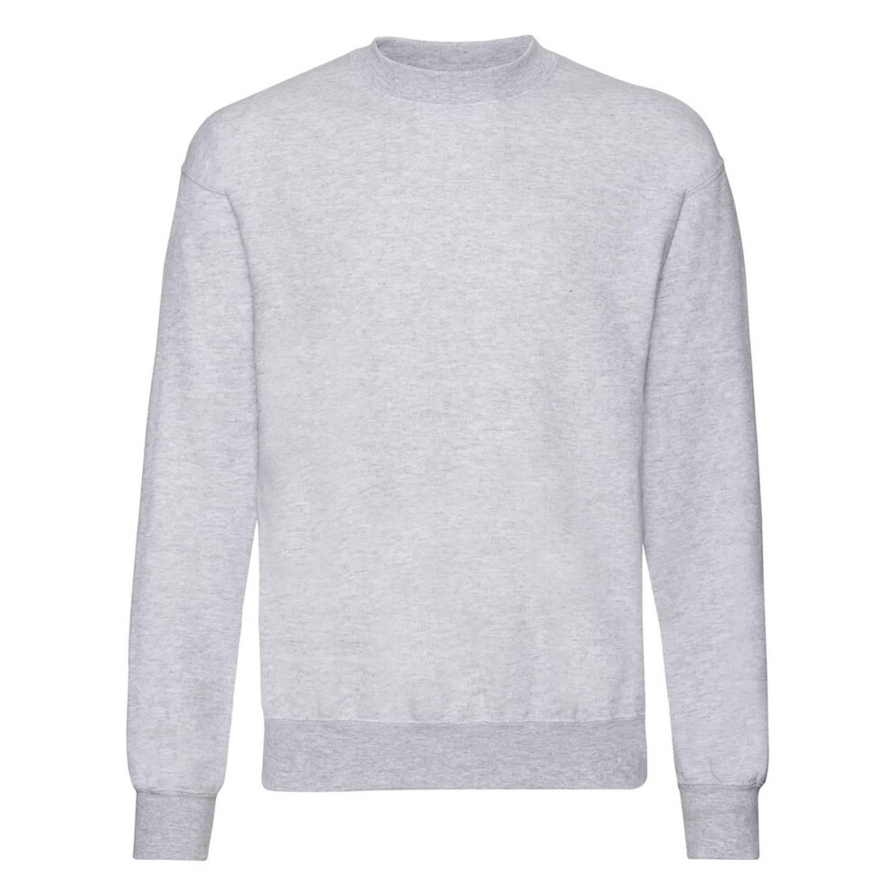 Fruit Of The Loom (5Xl, Heather ) Unisex Adult Polycotton Set-In Sweatshirt Grey