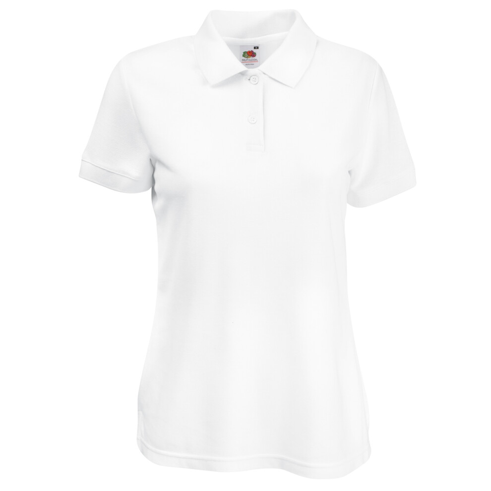 Fruit Of The Loom (2Xl, ) Womens/Ladies Lady Fit Short-Sleeved Polo Shirt White