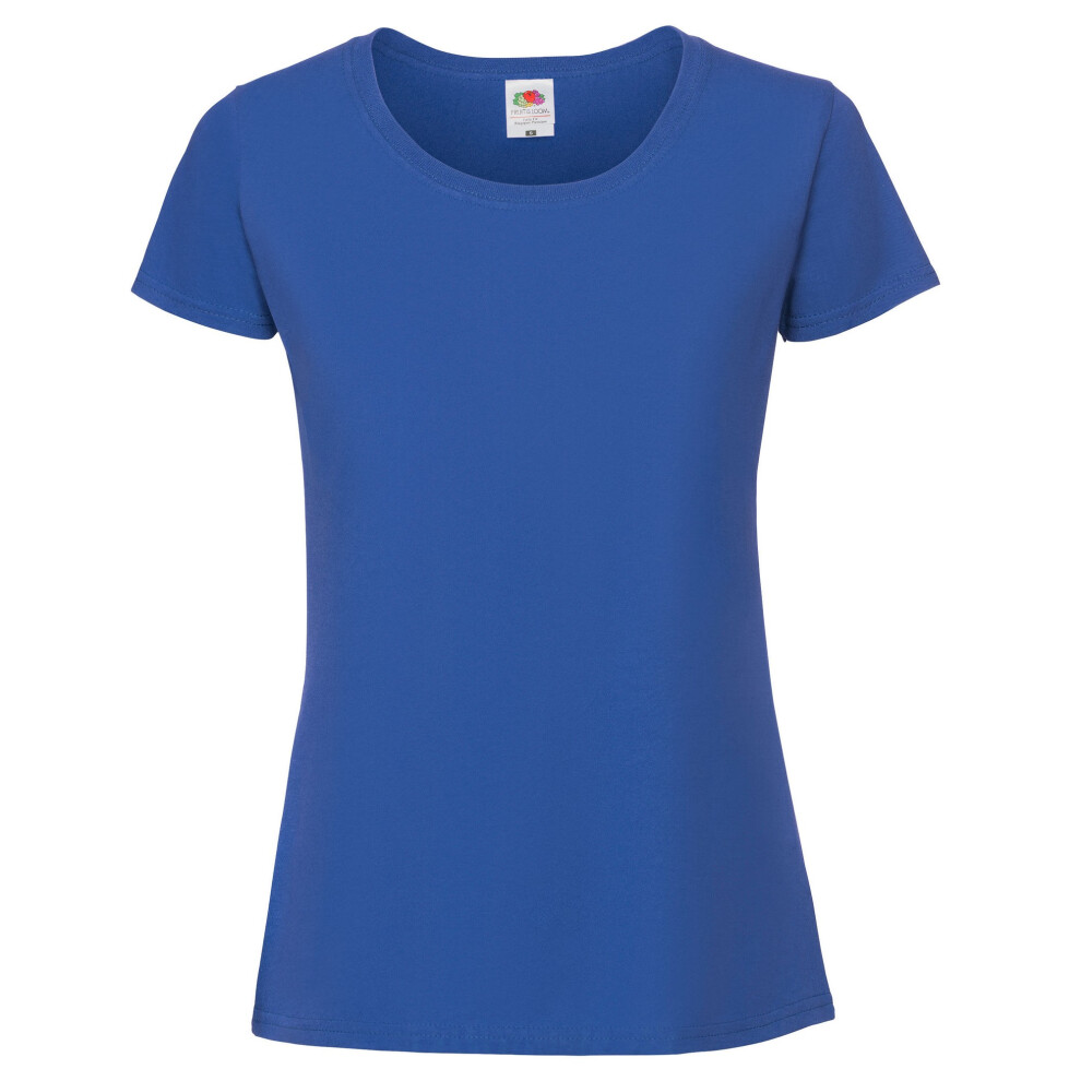 Fruit Of The Loom (M, Royal ) Womens/Ladies Iconic 195 Premium Ringspun Cotton T-Shirt Blue
