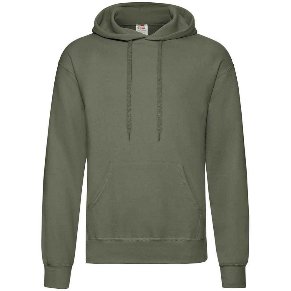 Fruit Of The Loom (S, Classic Olive) Adults Unisex Classic Hooded Sweatshirt Green,Multicoloured