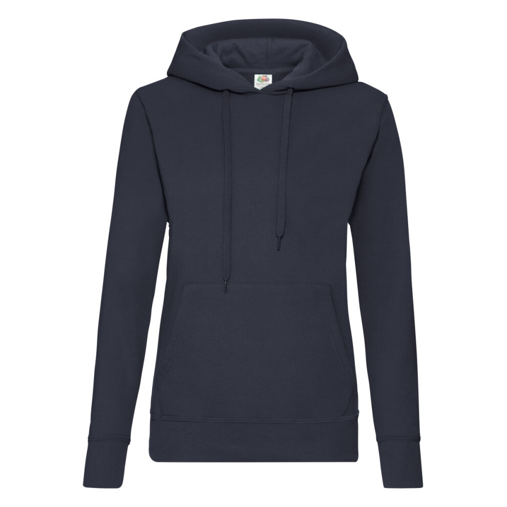 Fruit Of The Loom (Xl, Deep Navy) Womens/Ladies Classic 80/20 Lady Fit Hoodie Blue,Multicoloured