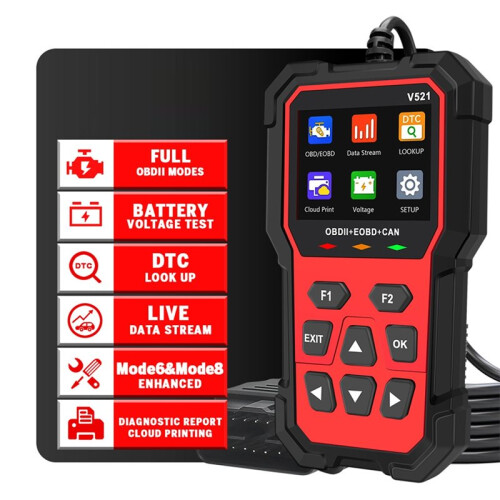 V521 OBD2 Scanner Engine Fault Code Reader with Multi-Language Support for Universal Cars 2