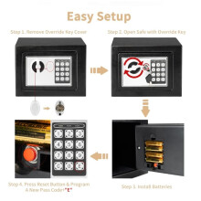 Safe Fireproof Safe with Fireproof Money Bag Sensor Light Digital Keypad Home Safe Adjustable Shelf Security Safe