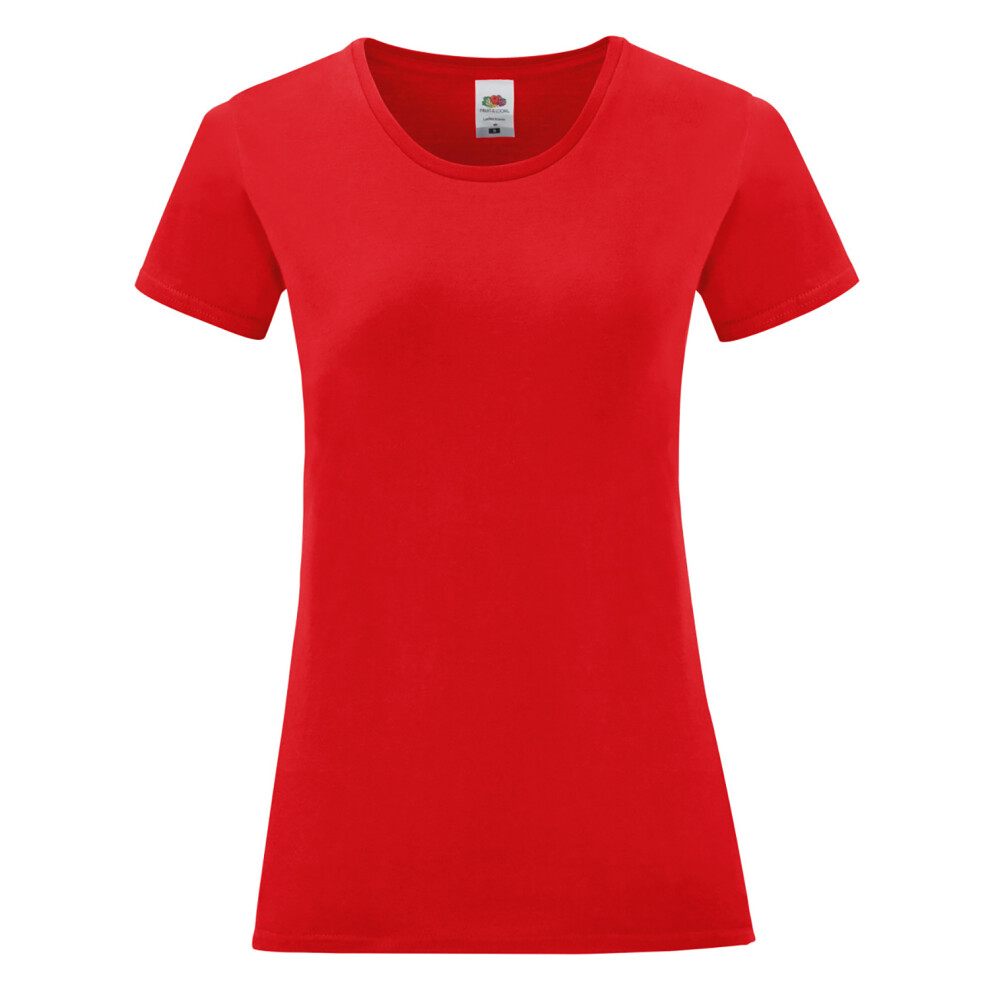 Fruit Of The Loom (Xl, ) Womens/Ladies Iconic T-Shirt Red