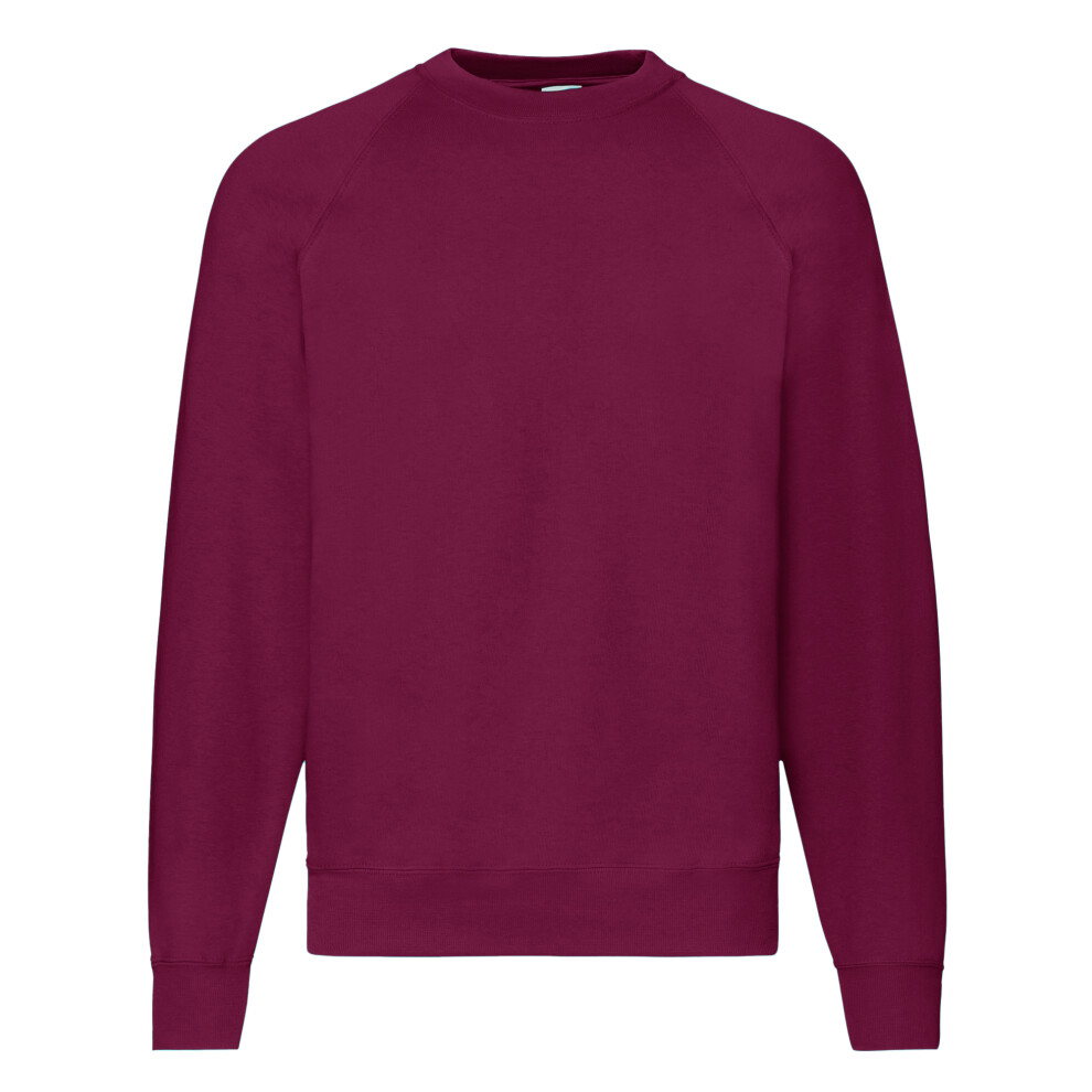 Fruit Of The Loom (S, Burgundy) Mens Raglan Sleeve Belcoro Sweatshirt Red,Multicoloured