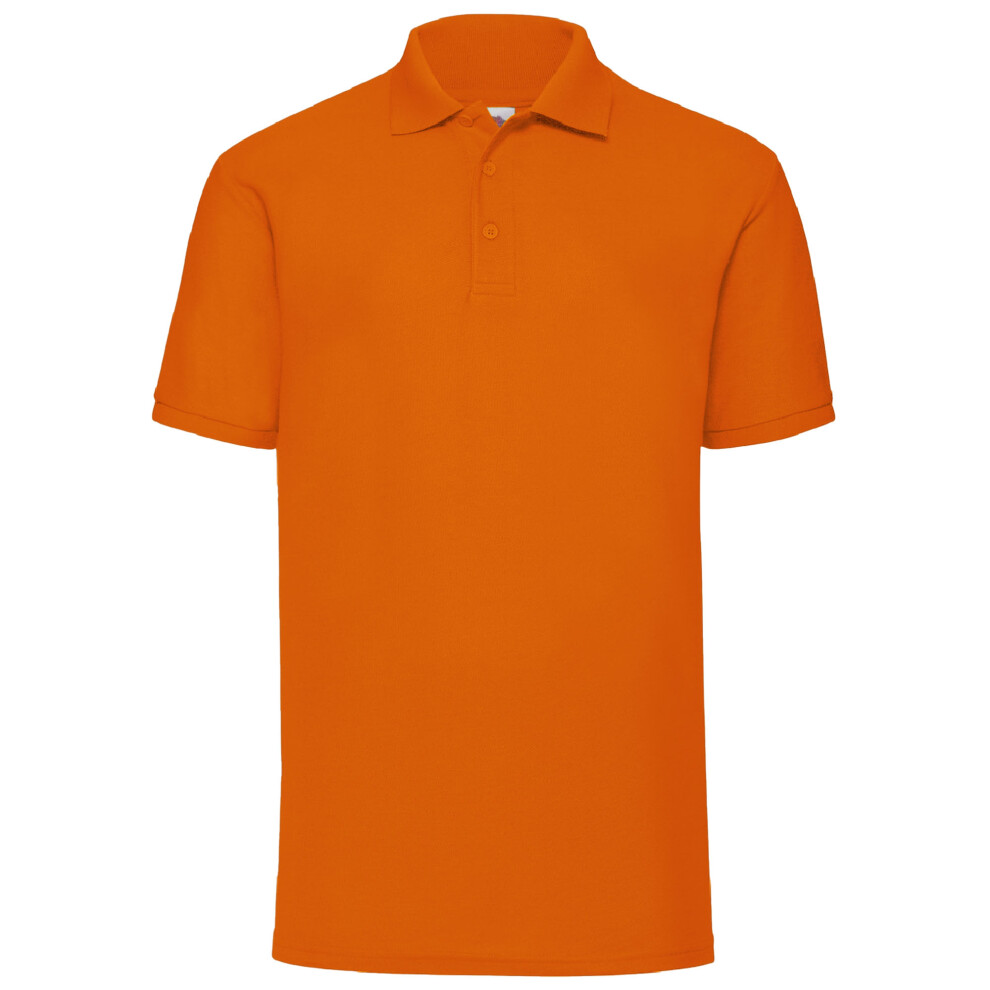 Fruit Of The Loom (3Xl, ) Mens 65/35 Pique Short Sleeve Polo Shirt Orange