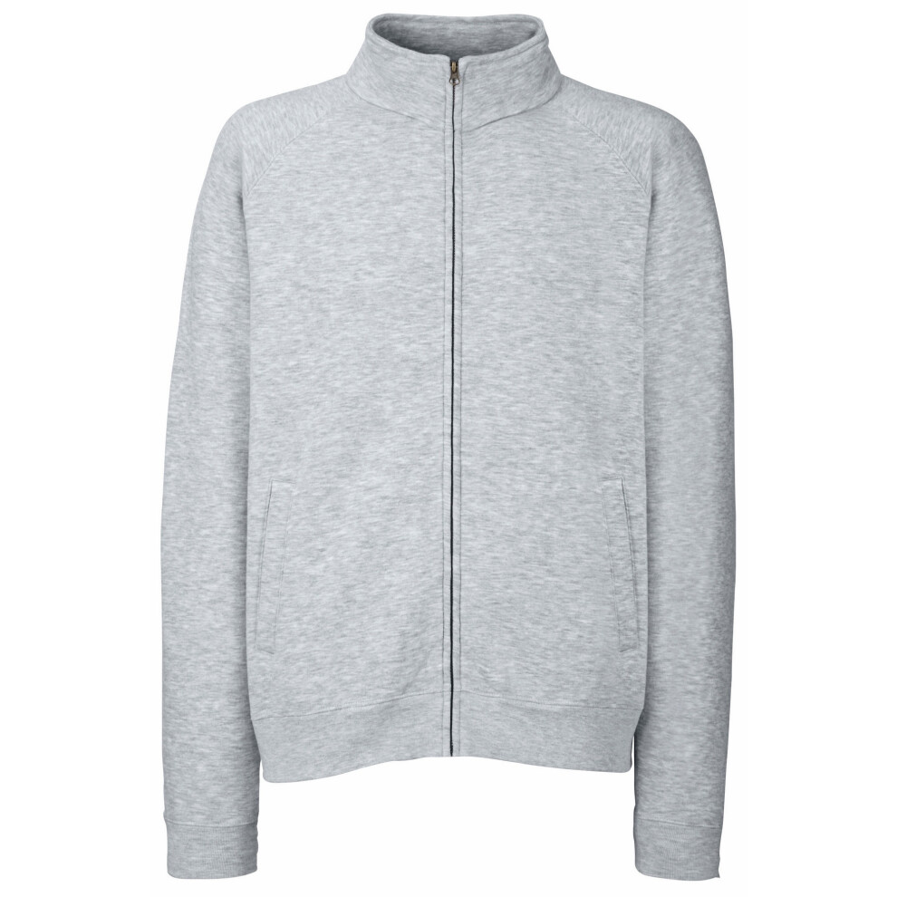Fruit Of The Loom (L, Heather ) Mens Full Zip Sweat Jacket Grey