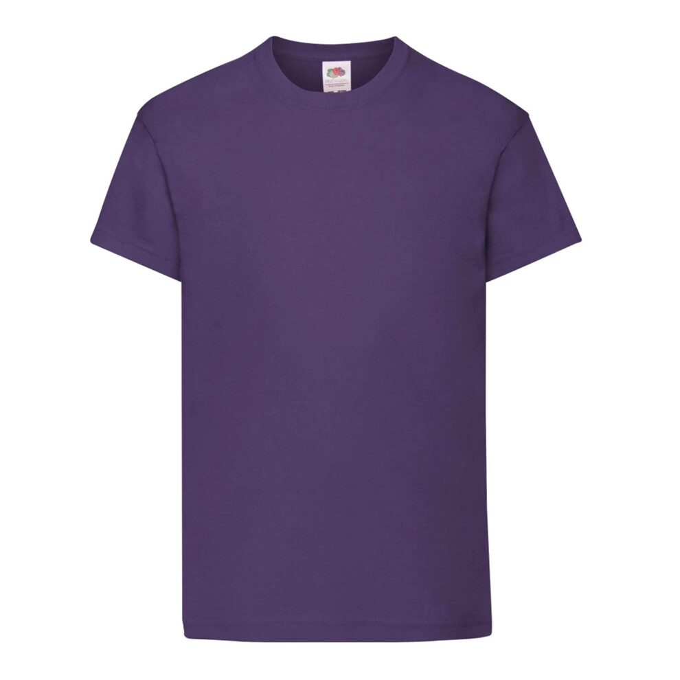 Fruit Of The Loom (5-6 Years, Purple) Childrens/Kids Original Cotton T-Shirt