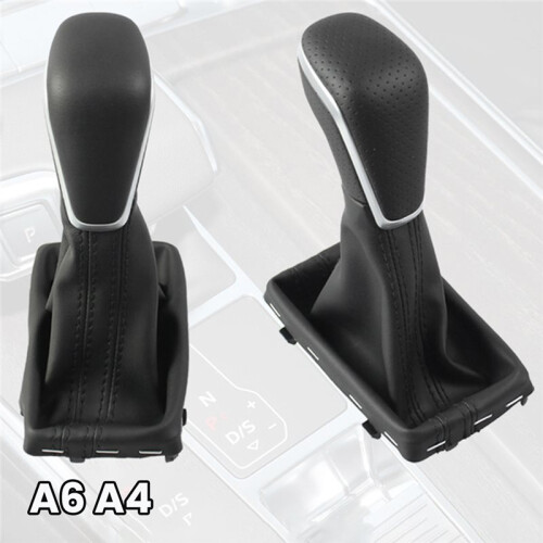 Gear Shift Knob with Leather Boot New for  A7 A6 PASTYLE C7 2016 2017 2018 Flat Leather 1