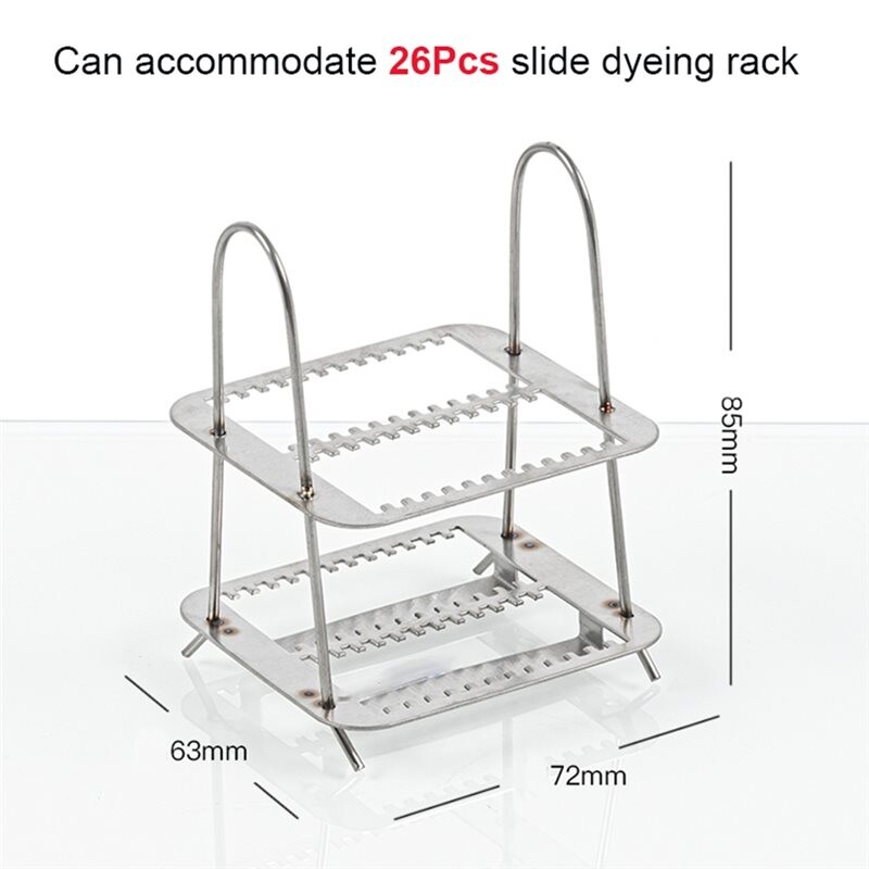 Steel Microscope Microscope Slides Rack 26 Positions Stainless Steel Staining Rack ...