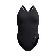 (10 UK, Black/Silver) Speedo Womens/Ladies Logo Performance One Piece Swimsuit
